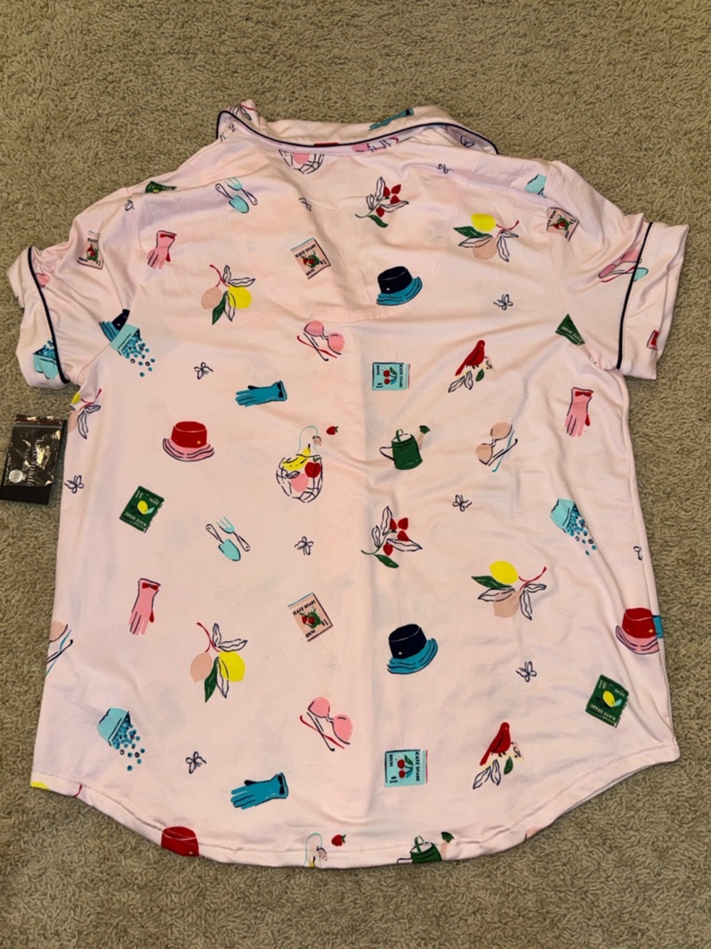 kate spade Light Pink Printed Two-Piece Pajama Set - Picture 7 of 13